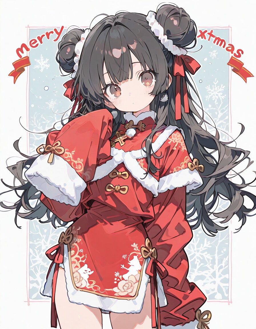 中華風サンタガール | の人気AIイラスト・グラビア