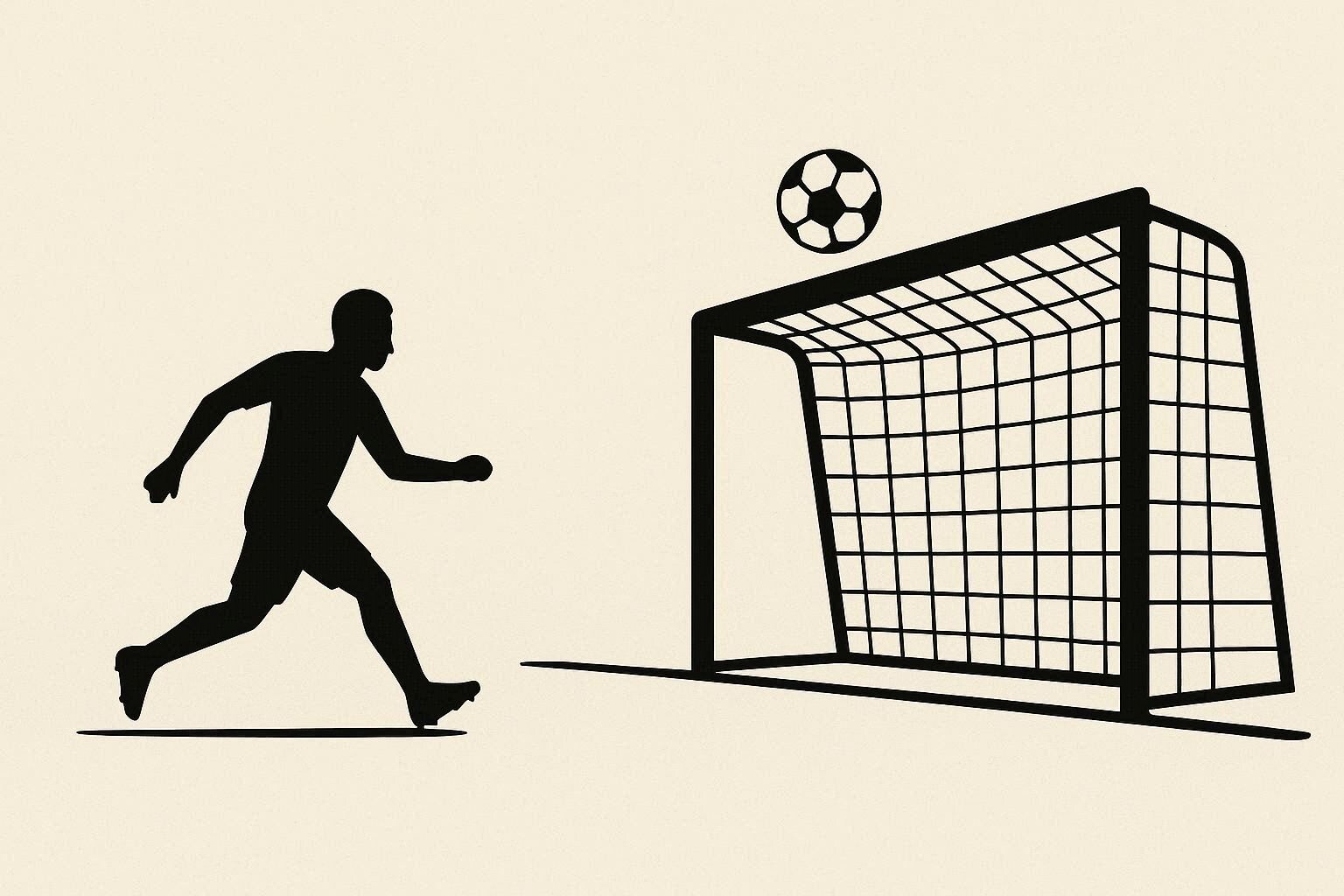 サッカーのシルエット絵