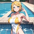 鏡音リン(ハイレグ競泳水着) 3枚目