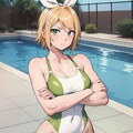 鏡音リン(ハイレグ競泳水着) 2枚目