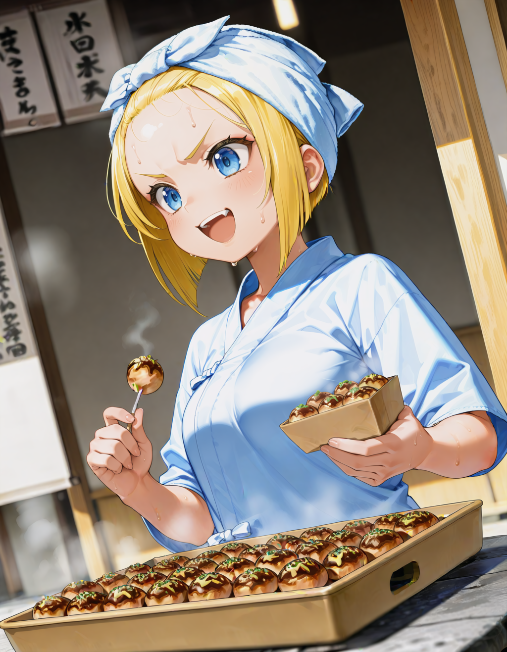 見てきやー寄ってきやー おいしーたこ焼きやでー