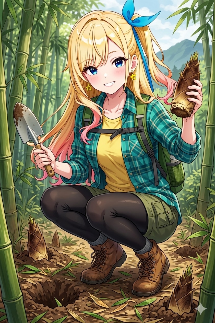 ナミちゃんとたけのこ狩り | の人気AIイラスト・グラビア