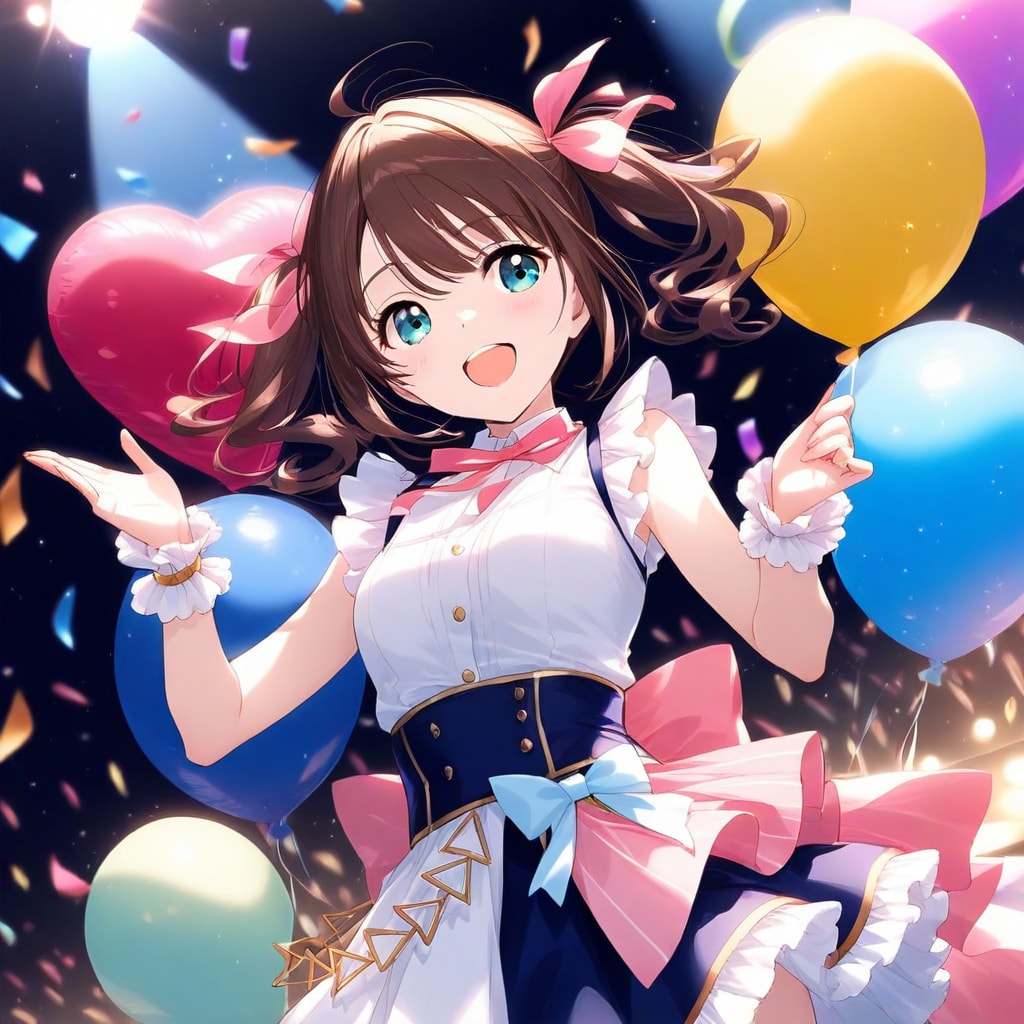 みんなに囲まれて、最高の笑顔 | の人気AIイラスト・グラビア