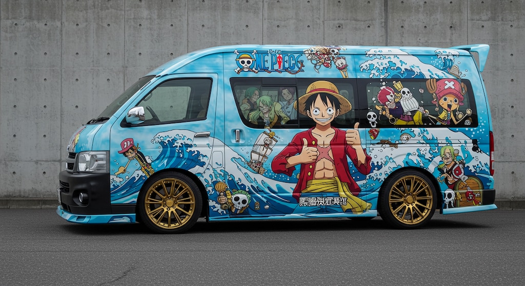 ワンピース痛車ハイエース