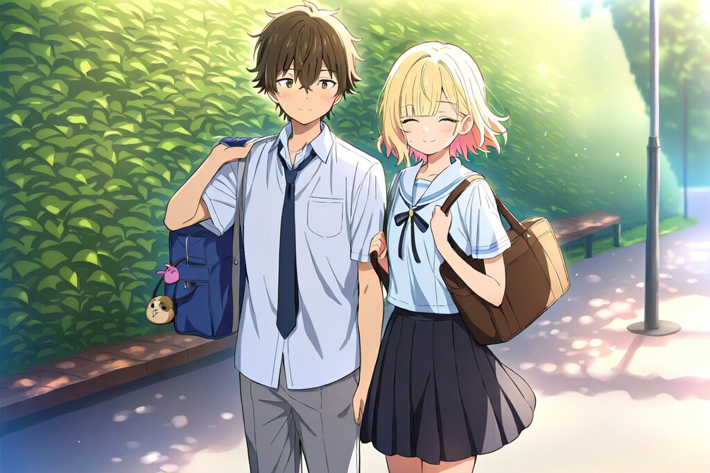 下校中の高校生達