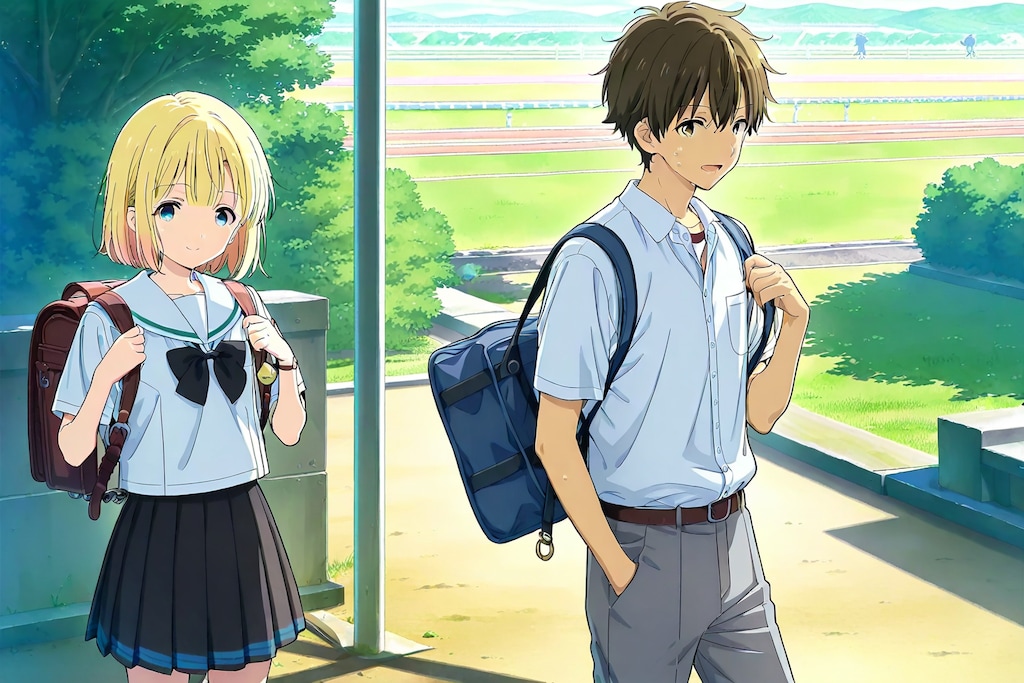 下校中の高校生達