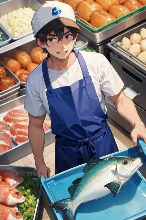 魚屋店員