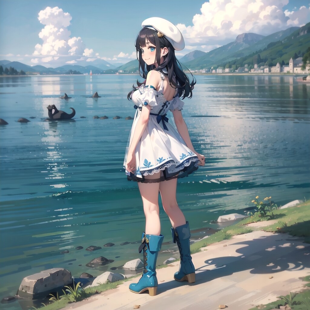 ネス湖で