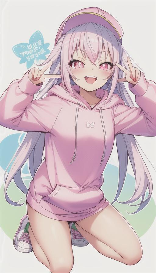 いつものが続くンゴ　可愛いパーカー娘 | の人気AIイラスト・グラビア