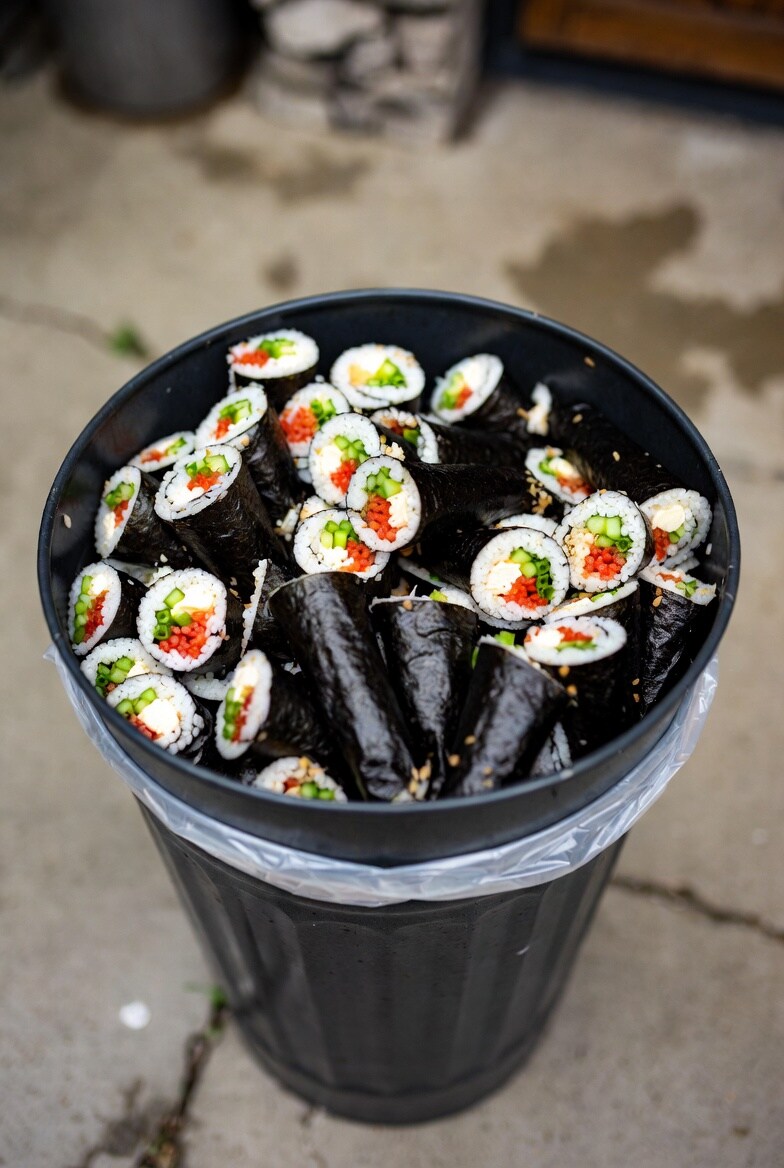 ゴミ箱「恵方巻沢山食べるぞ～♪」 | の人気AIイラスト・グラビア