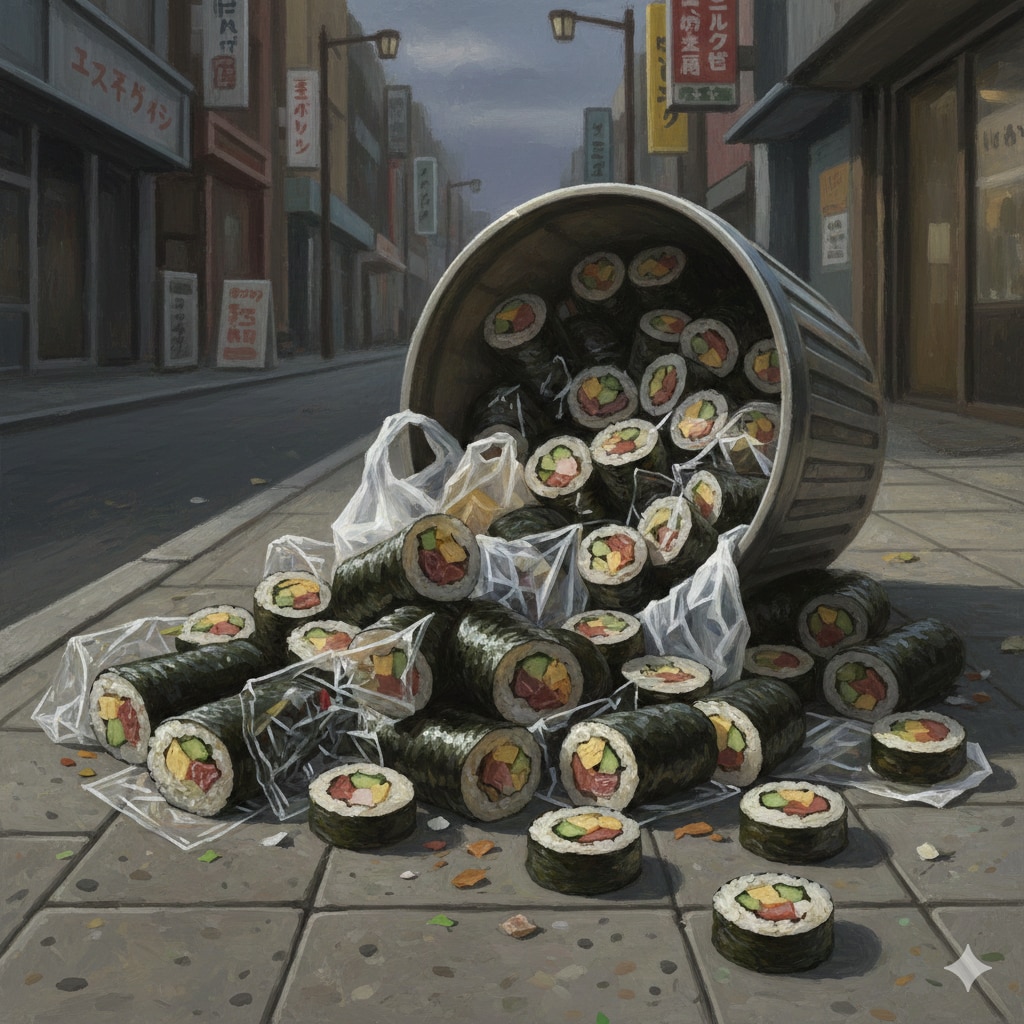 ゴミ箱「恵方巻沢山食べるぞ～♪」