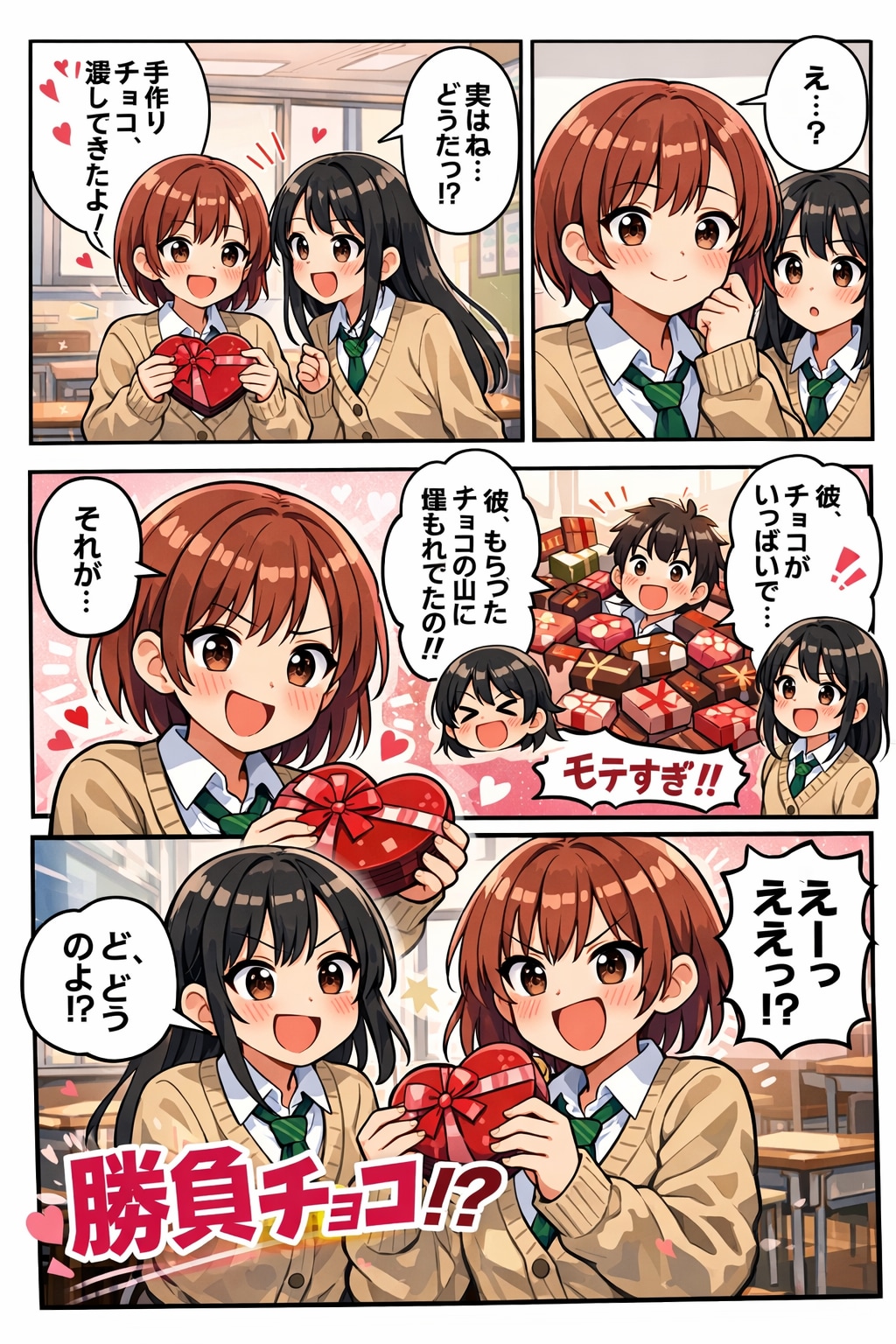 私立聖寧女学院でバレンタイン