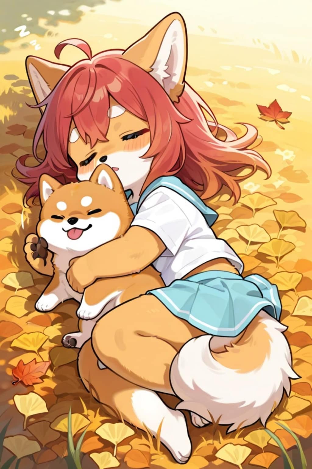 寝る柴犬ちゃん