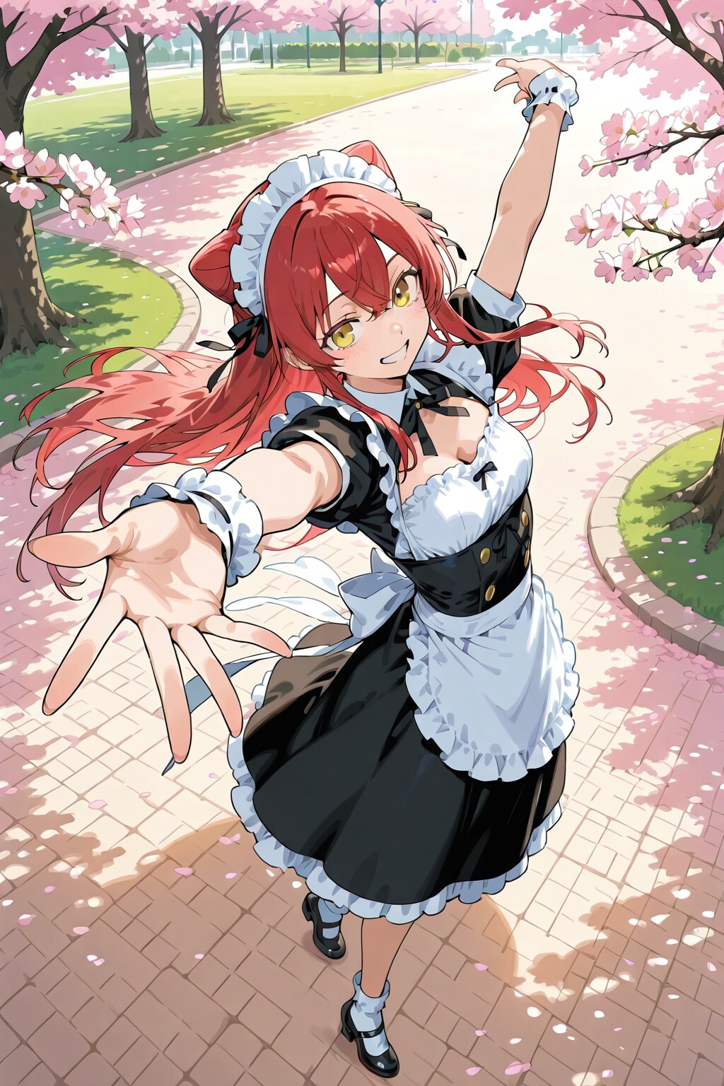 メイドと桜
