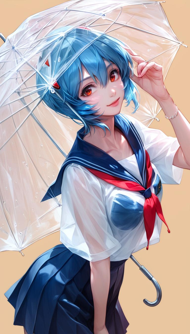 ビニール傘とレイちゃん | の人気AIイラスト・グラビア