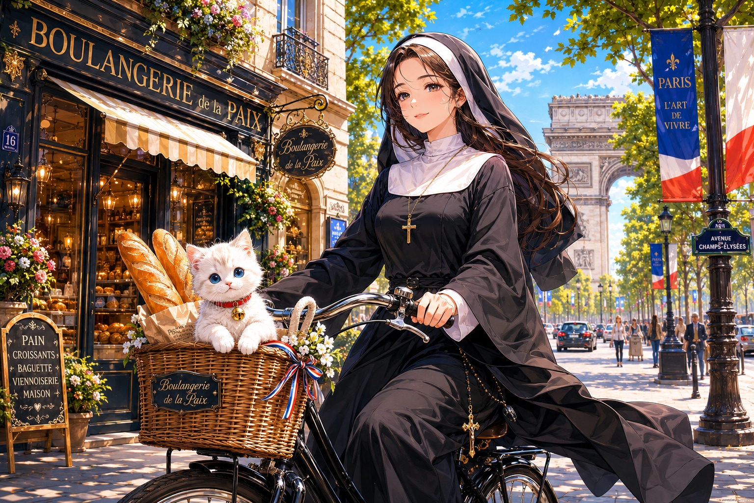 シスターと自転車