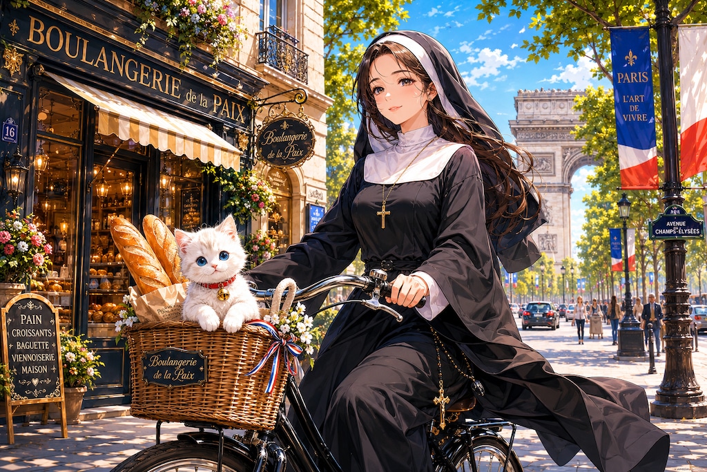 シスターと自転車