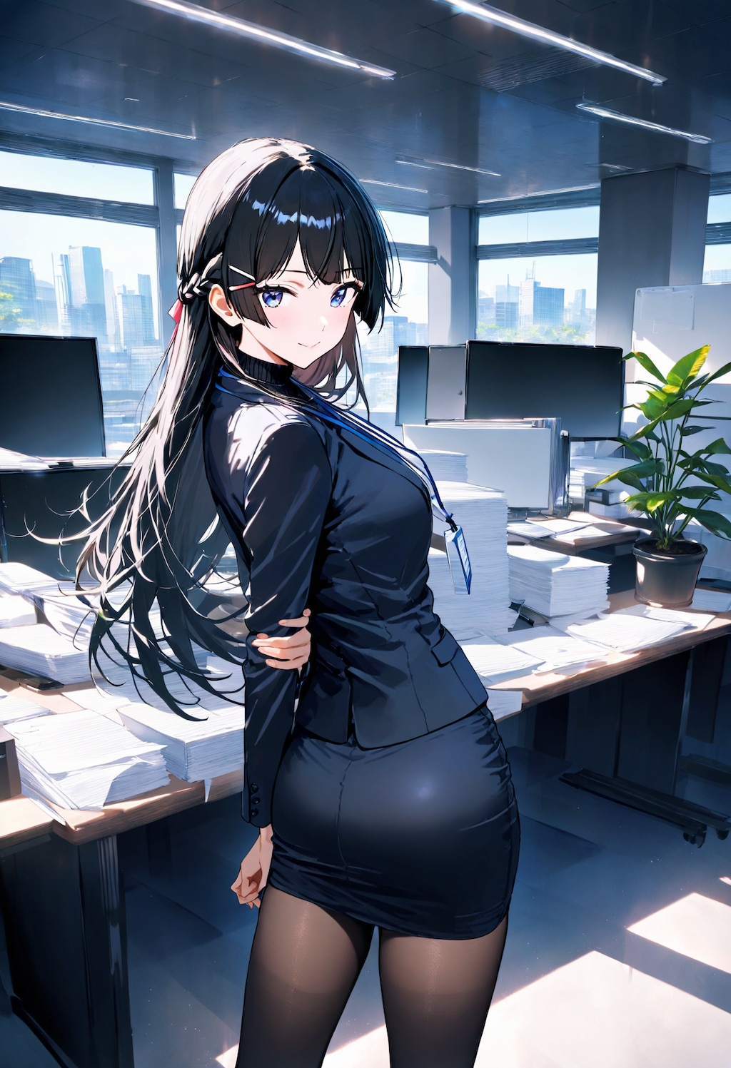 働くお姉さん - 月ノ美兎（捏造衣装）/ にじさんじ