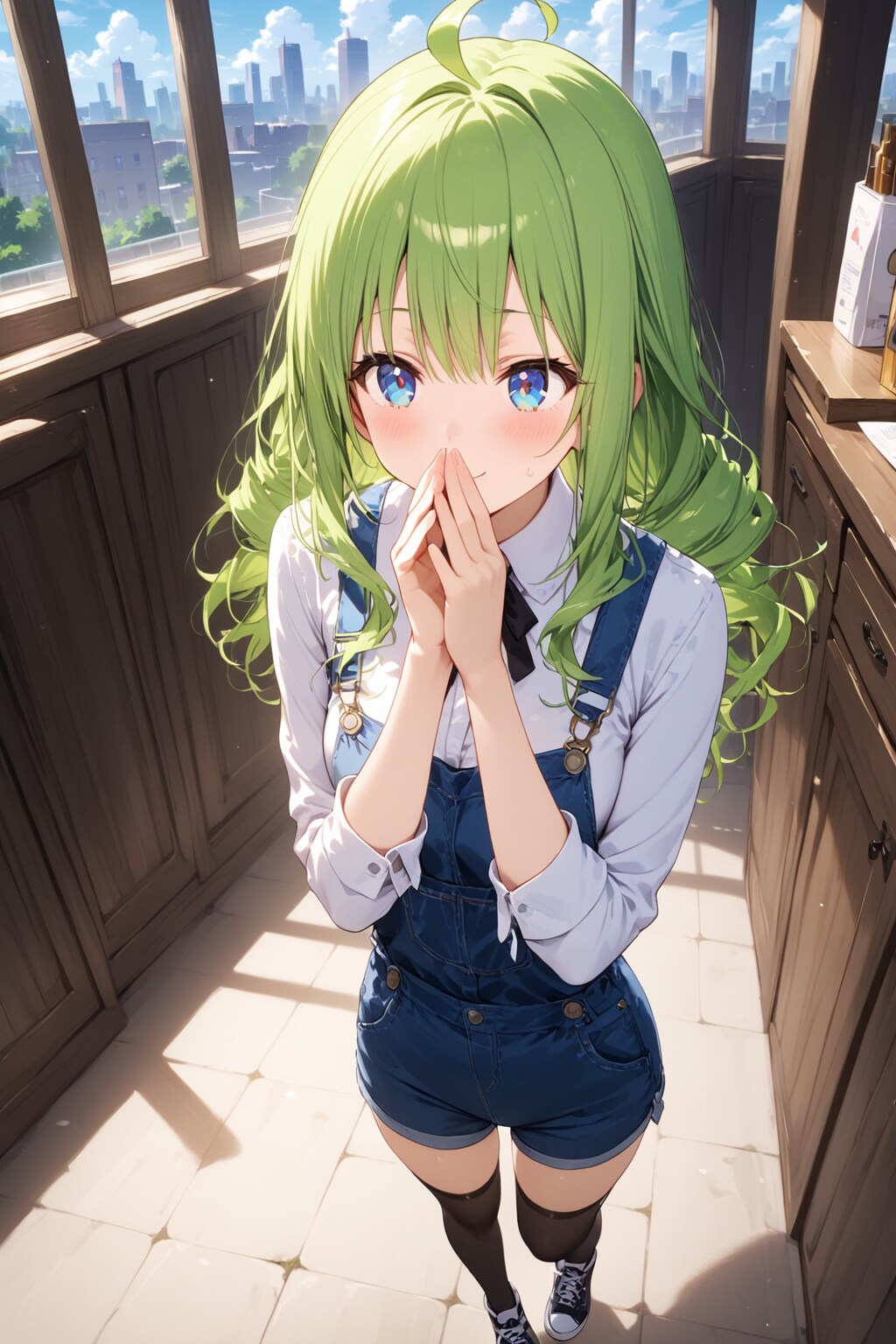 口元を手で隠す | の人気AIイラスト・グラビア