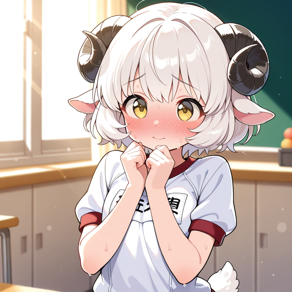 汗びっしょりで恥ずかしいですぅ～！！
