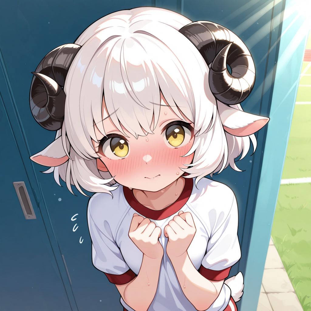 汗びっしょりで恥ずかしいですぅ～！！