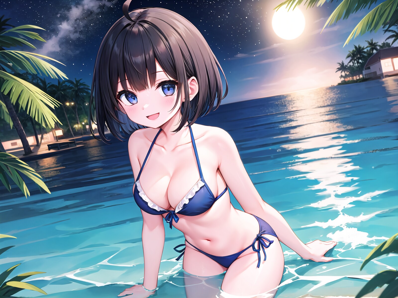 ナイトビーチにて