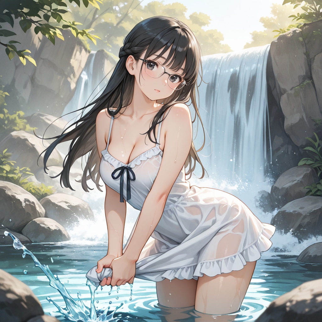 詩織ちゃん、水遊び
