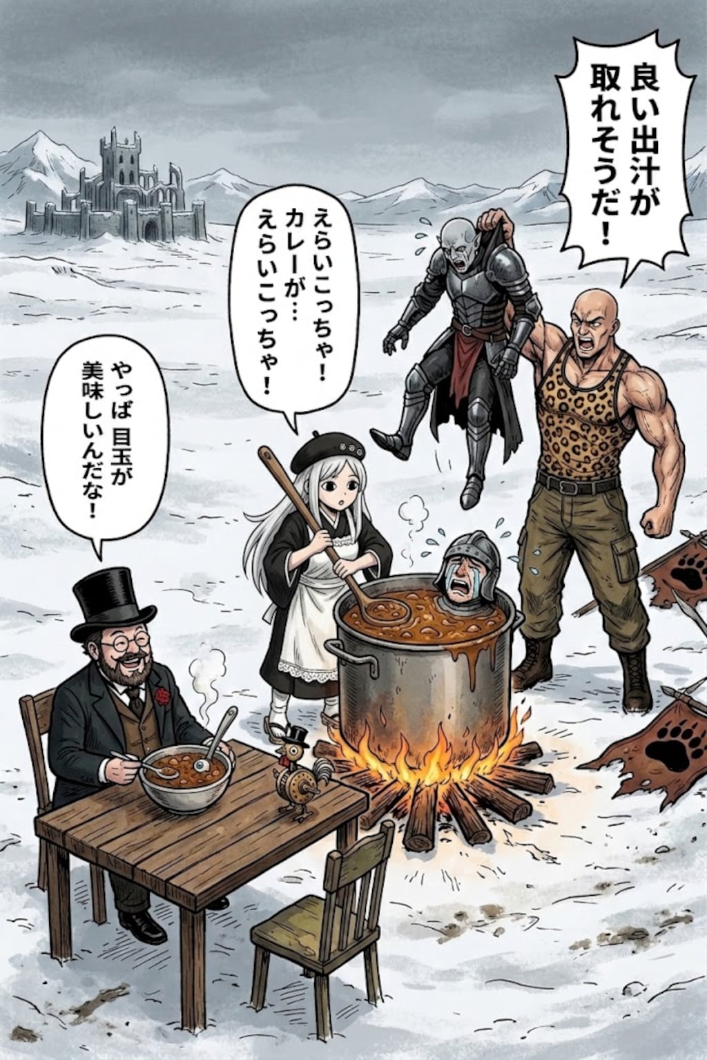 えらいこっちゃ嬢とビヤード男爵とパックマン