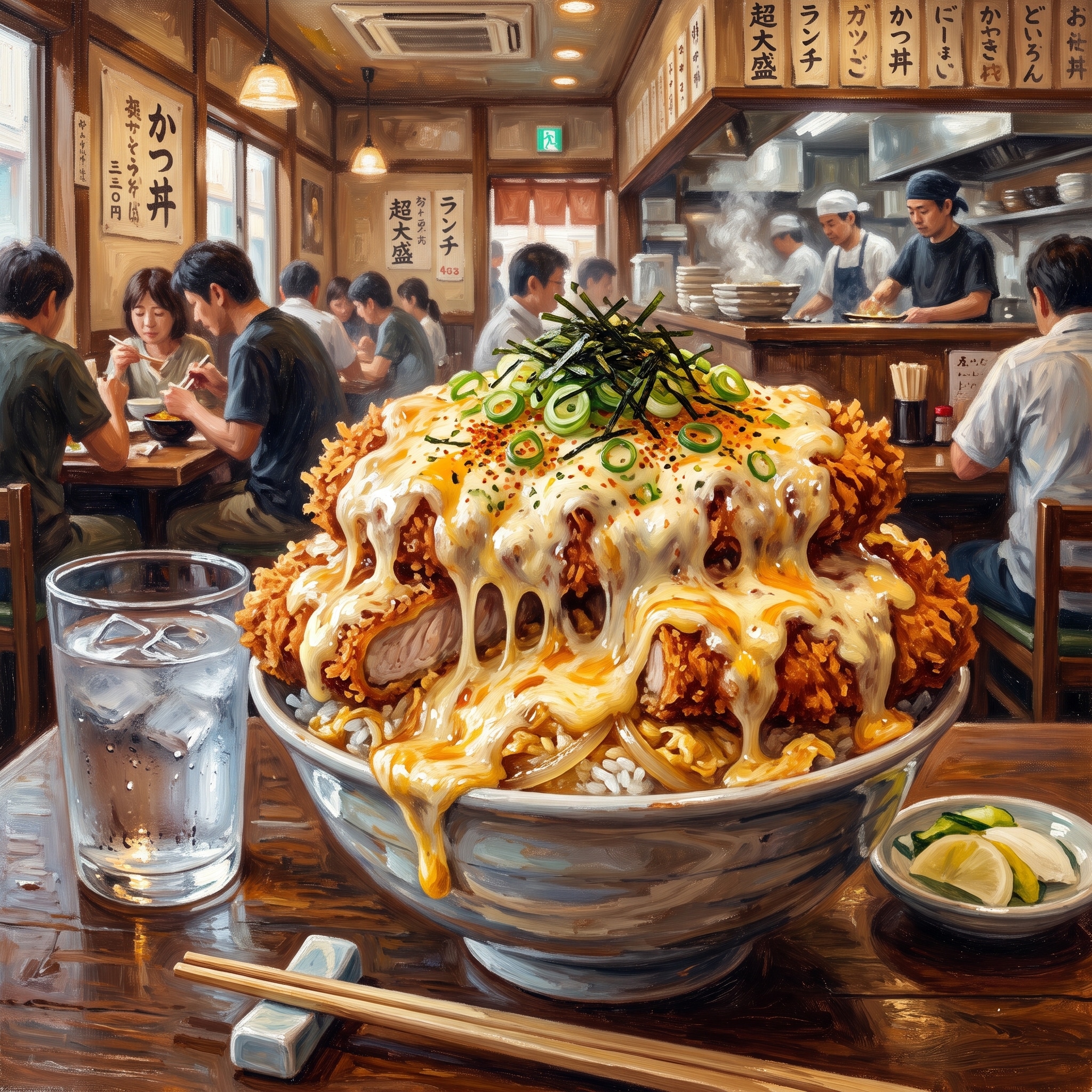 特盛チーズカツ丼 | の人気AIイラスト・グラビア