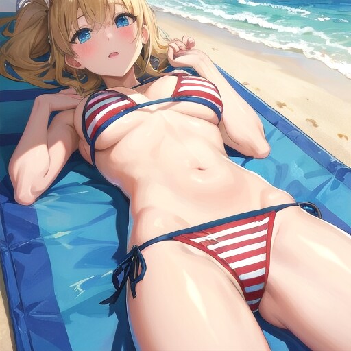 砂浜と水着4