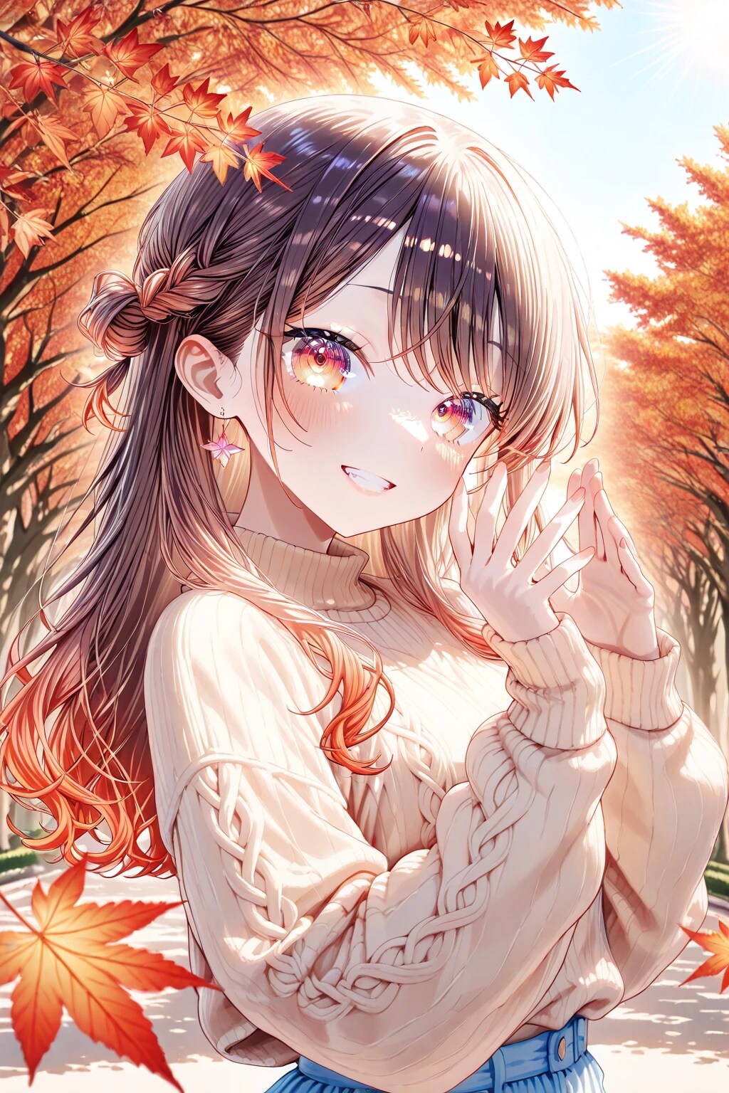 真っ赤な森の中で