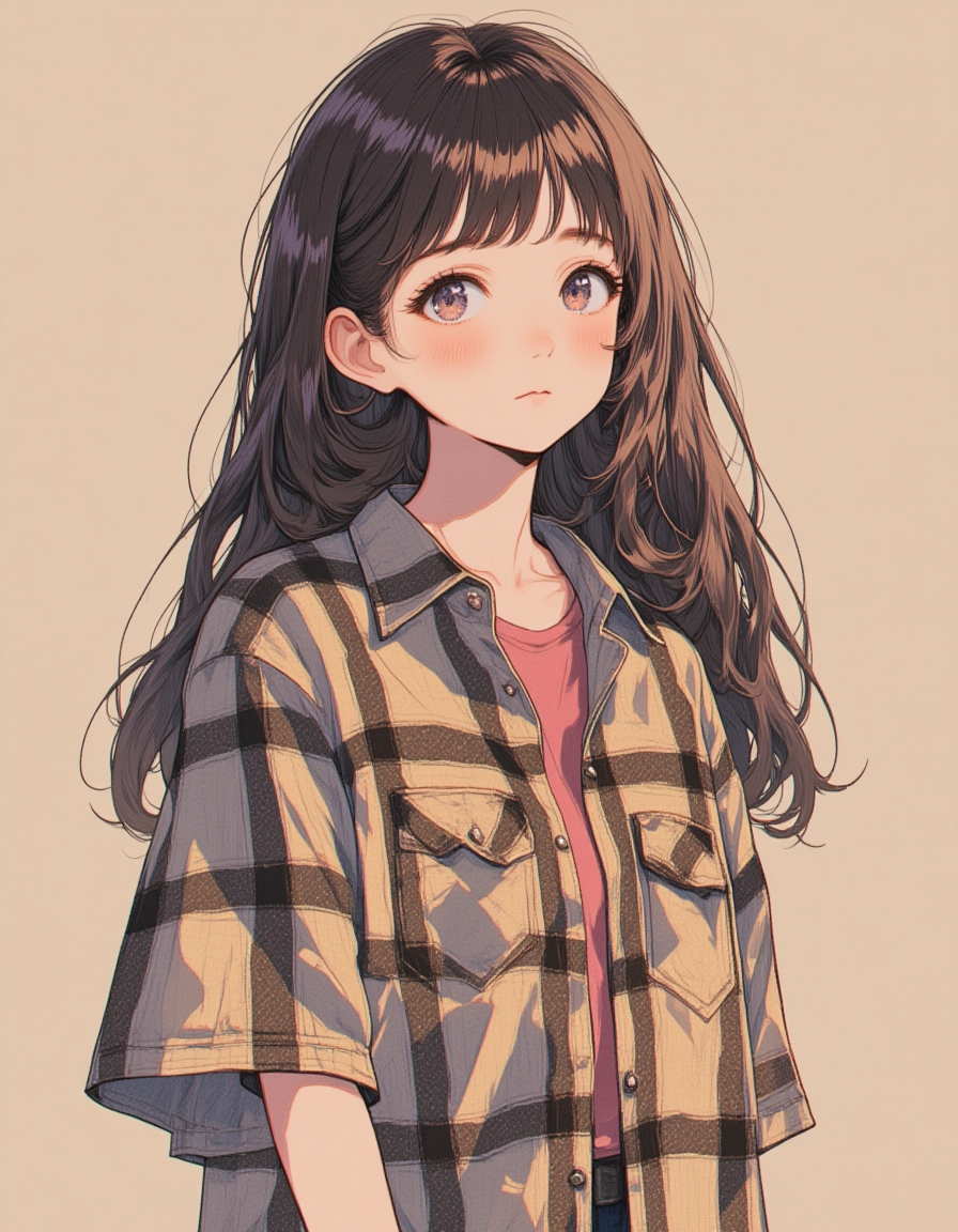 チェックの女_6 | の人気AIイラスト・グラビア