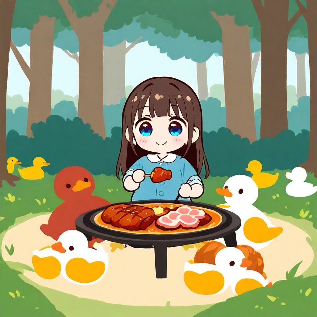 森のバーベキュー