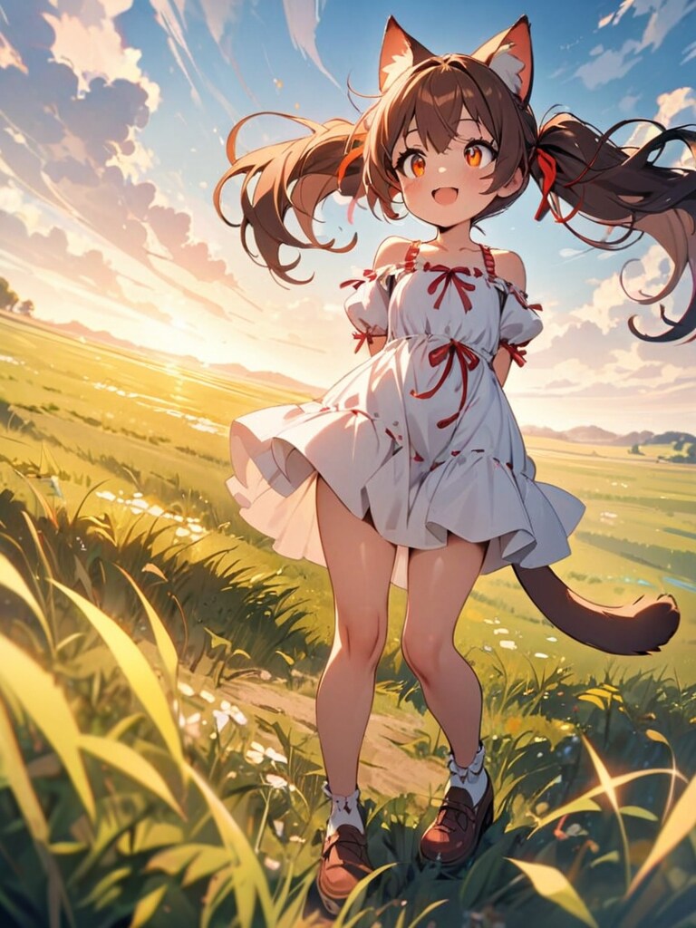 大草原の猫娘