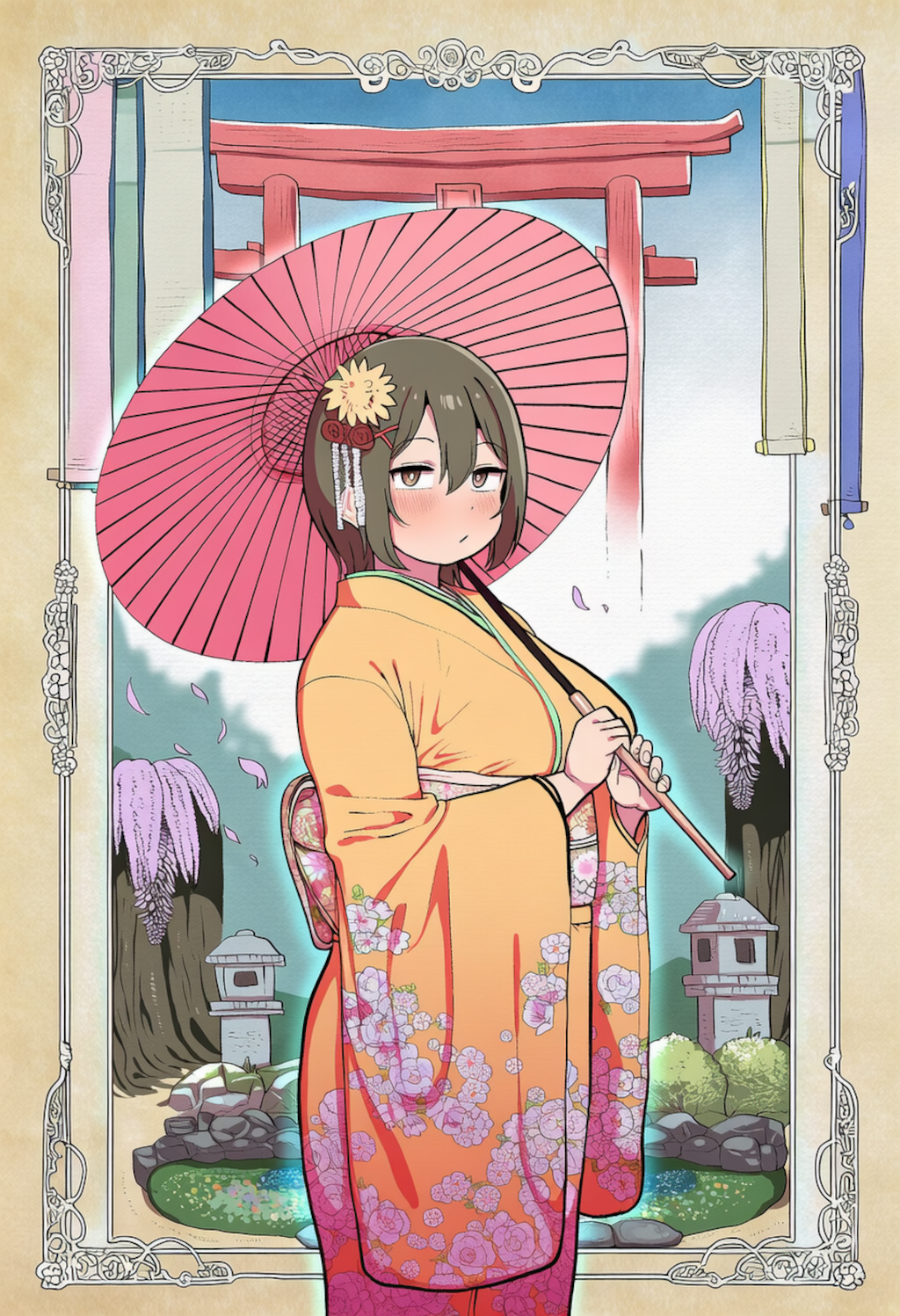 扉絵風 和風