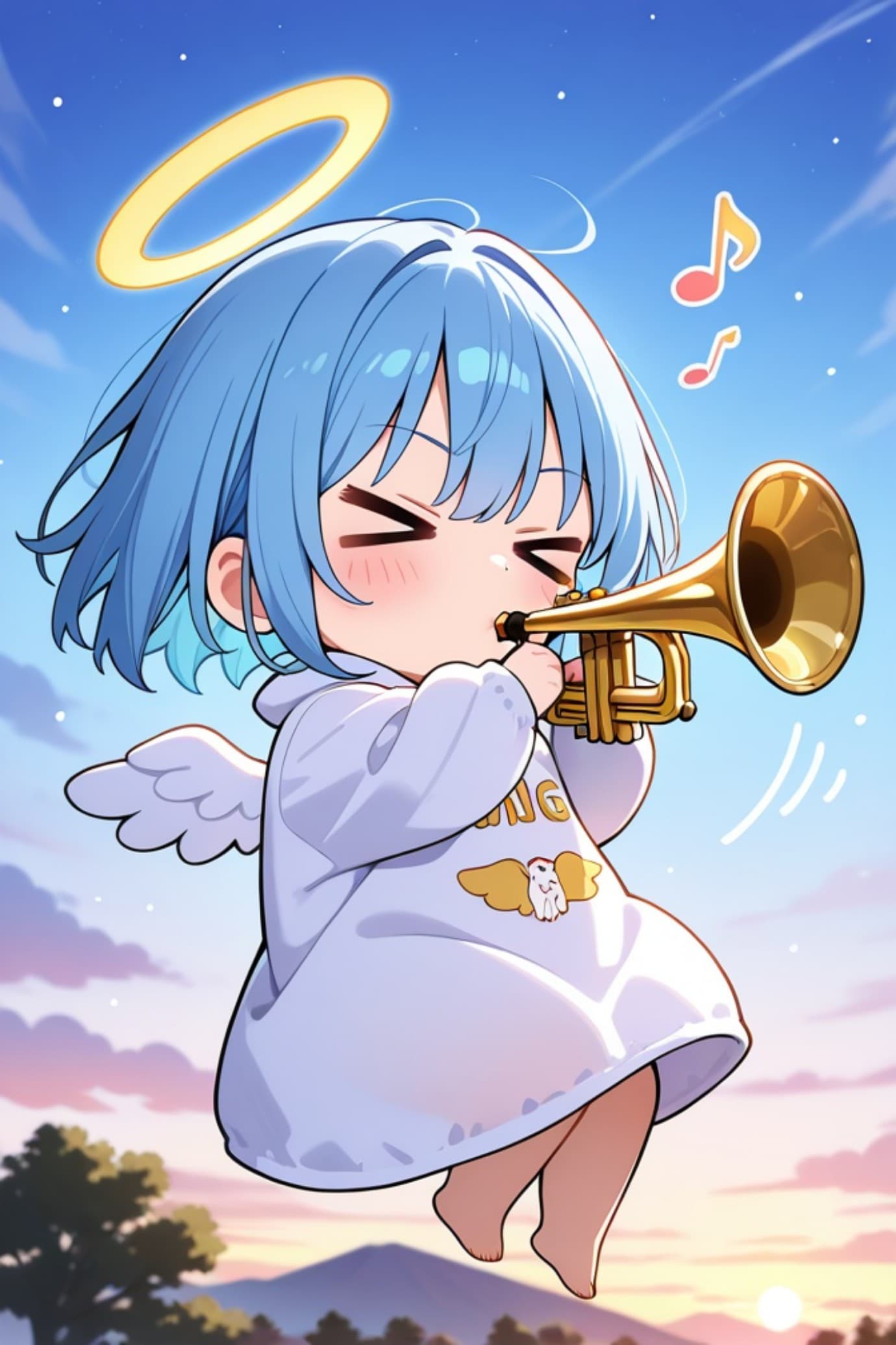青髪の天使ちゃん