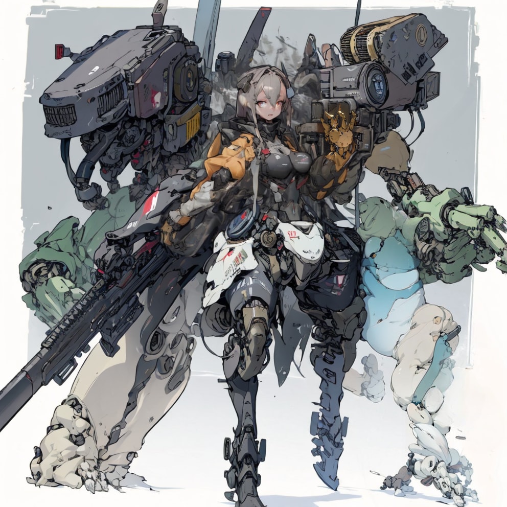 Girl and Robot1090