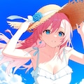 夏、浜辺、麦わら少女！ 6枚目