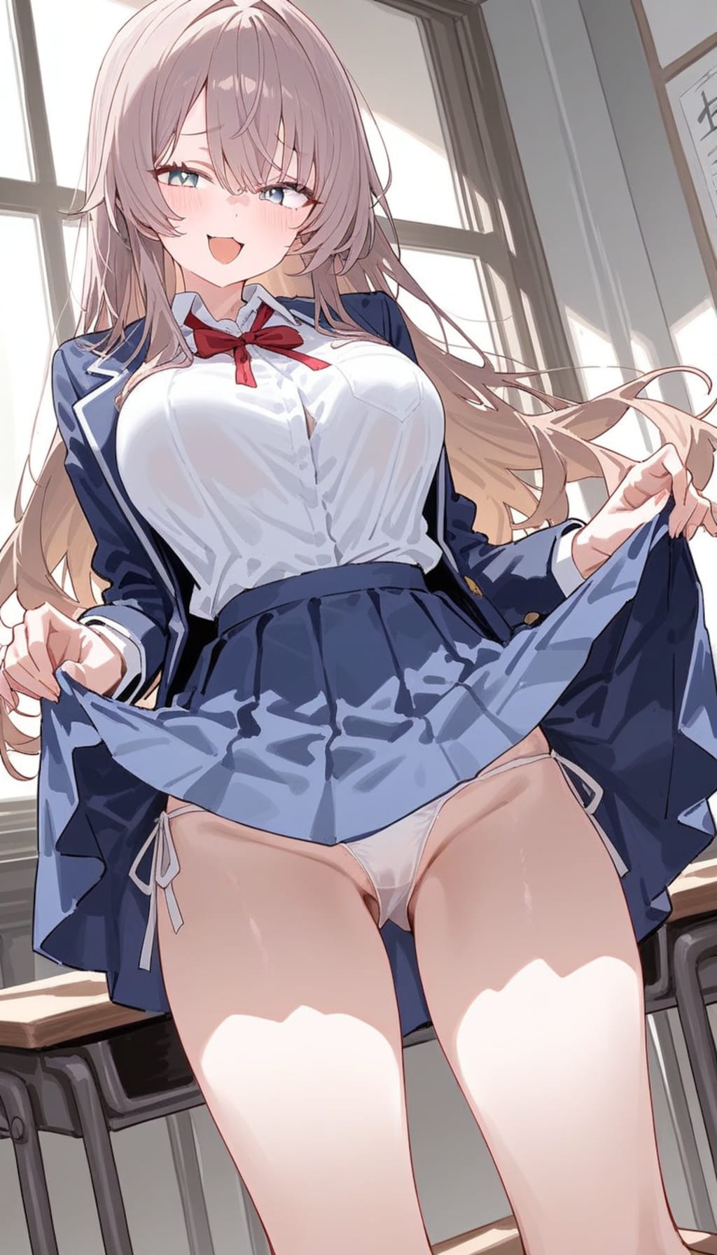 は～い、この薄布の下にあるのが、大体20人くらいのち○ぽを挿れてきたま○こで～す♥