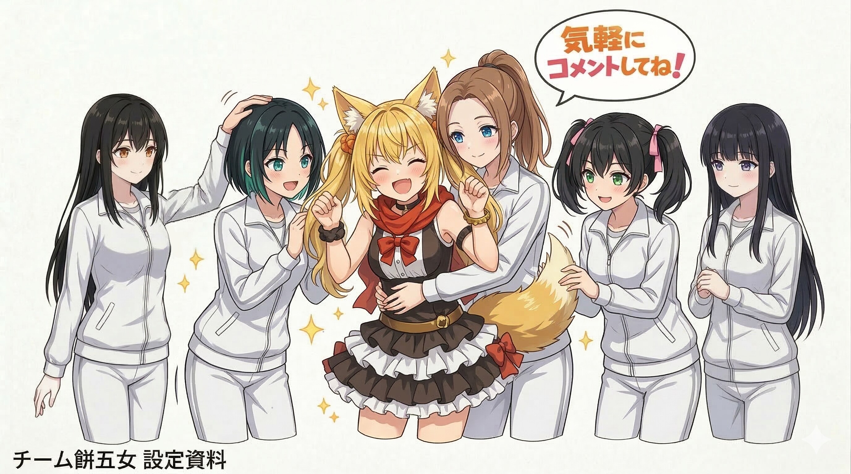 餅さんの餅五女ちゃんたちに懐く