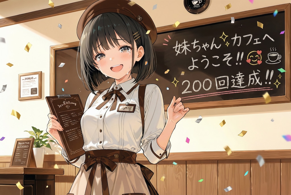 妹ちゃん✨カフェへようこそ‼️🥰☕️✨　✨🎊２００🎉✨