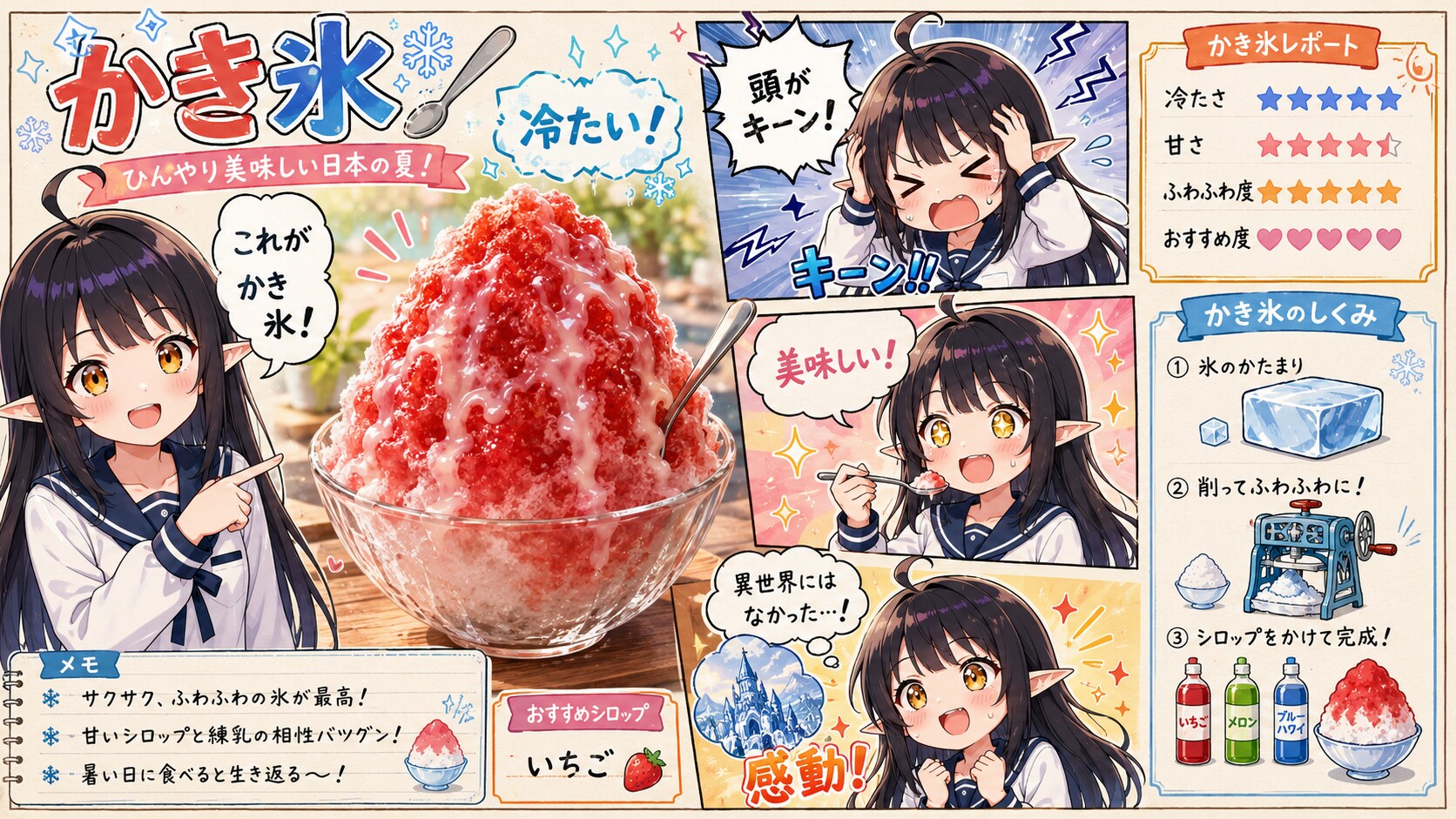 氷がふわふわで甘い！？ #日本の夏名物『かき氷』に大感動！