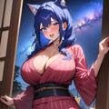 ライカンスロープ娘の七夕 4枚目