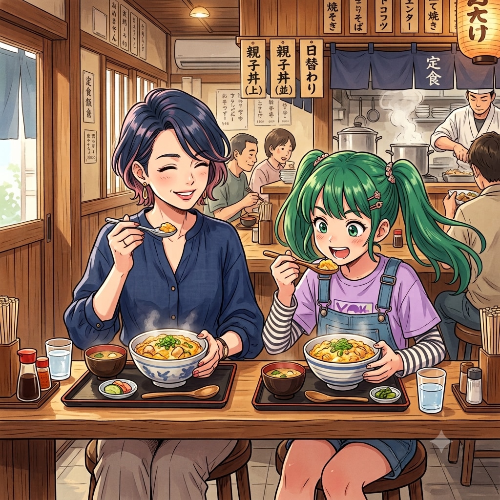 路地裏の隠れ家で親子丼