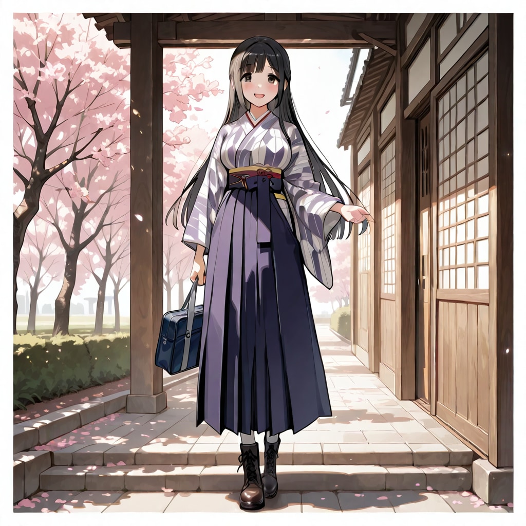 着物娘の通学