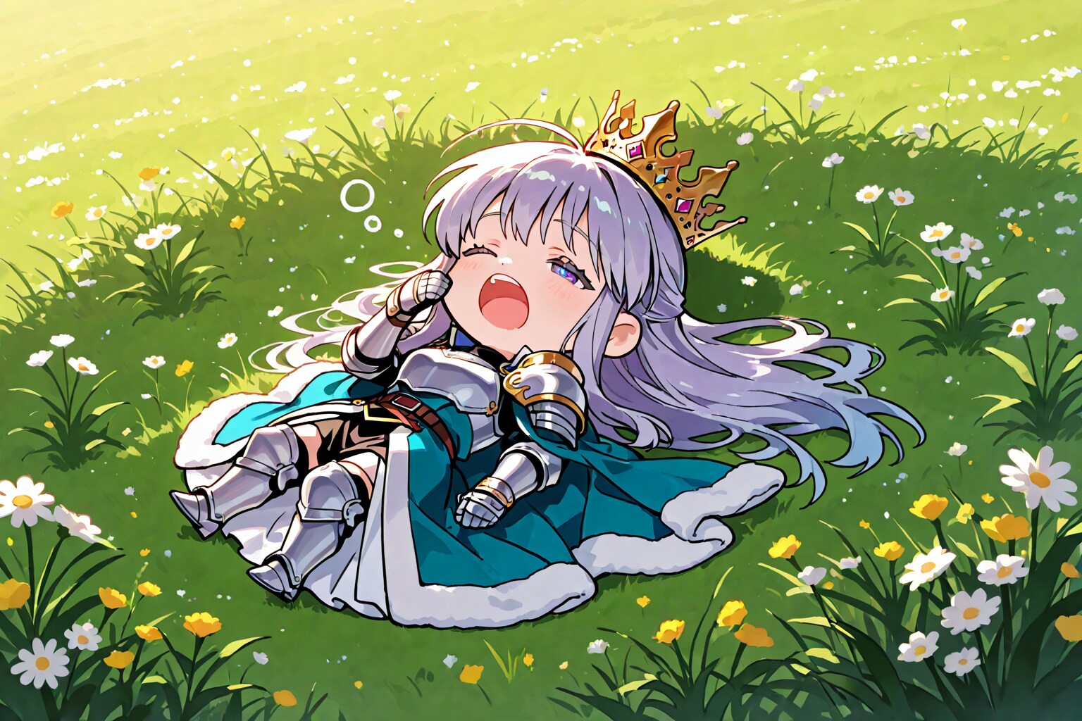 お昼寝の姫騎士
