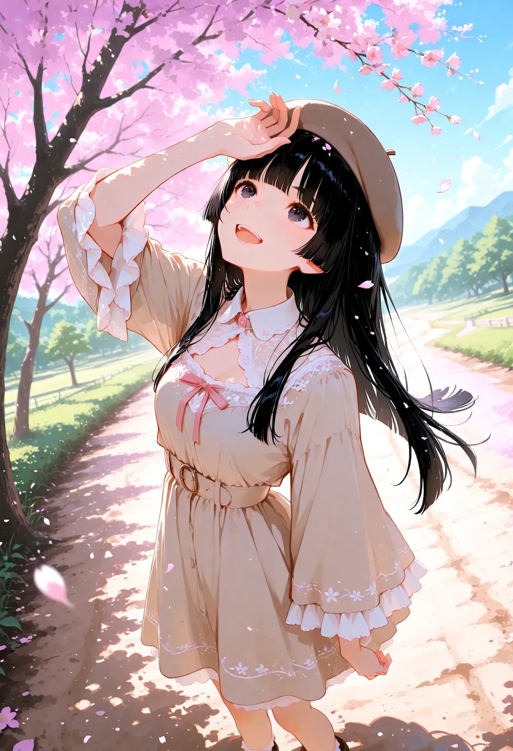 見上げれば満開の桜