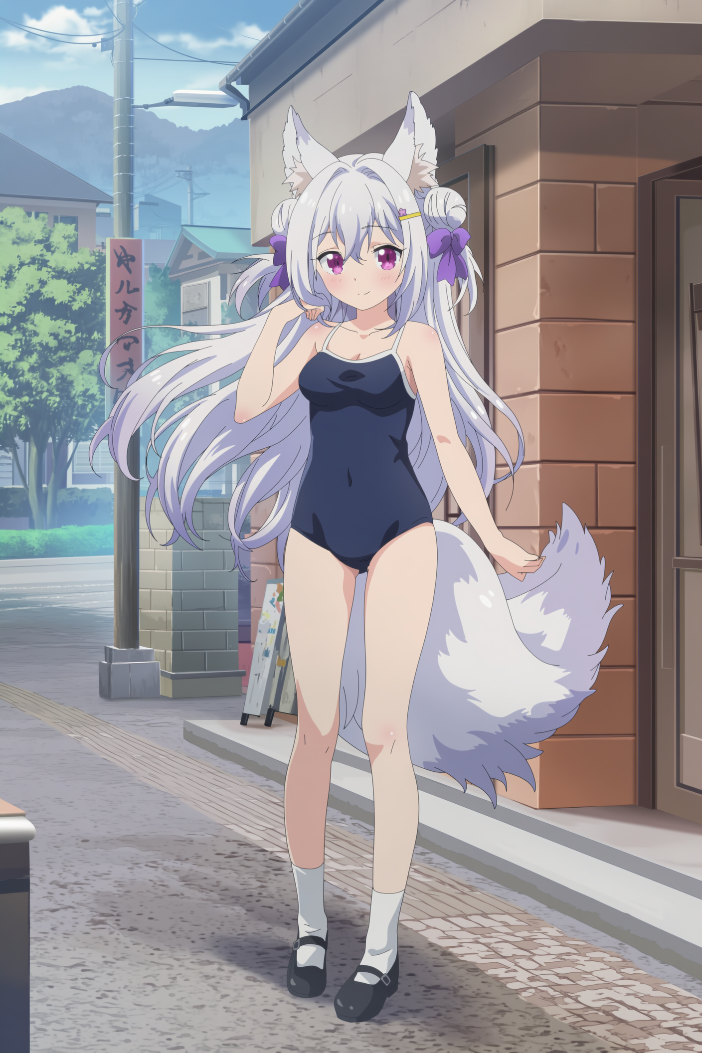 スク水+靴なケモミミさん