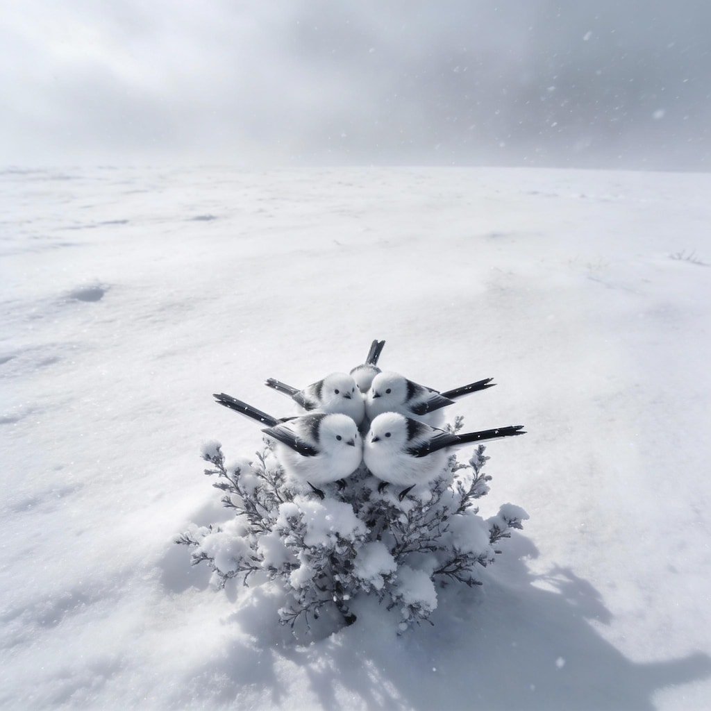 Icy Jewels and the Long-Tailed Tit