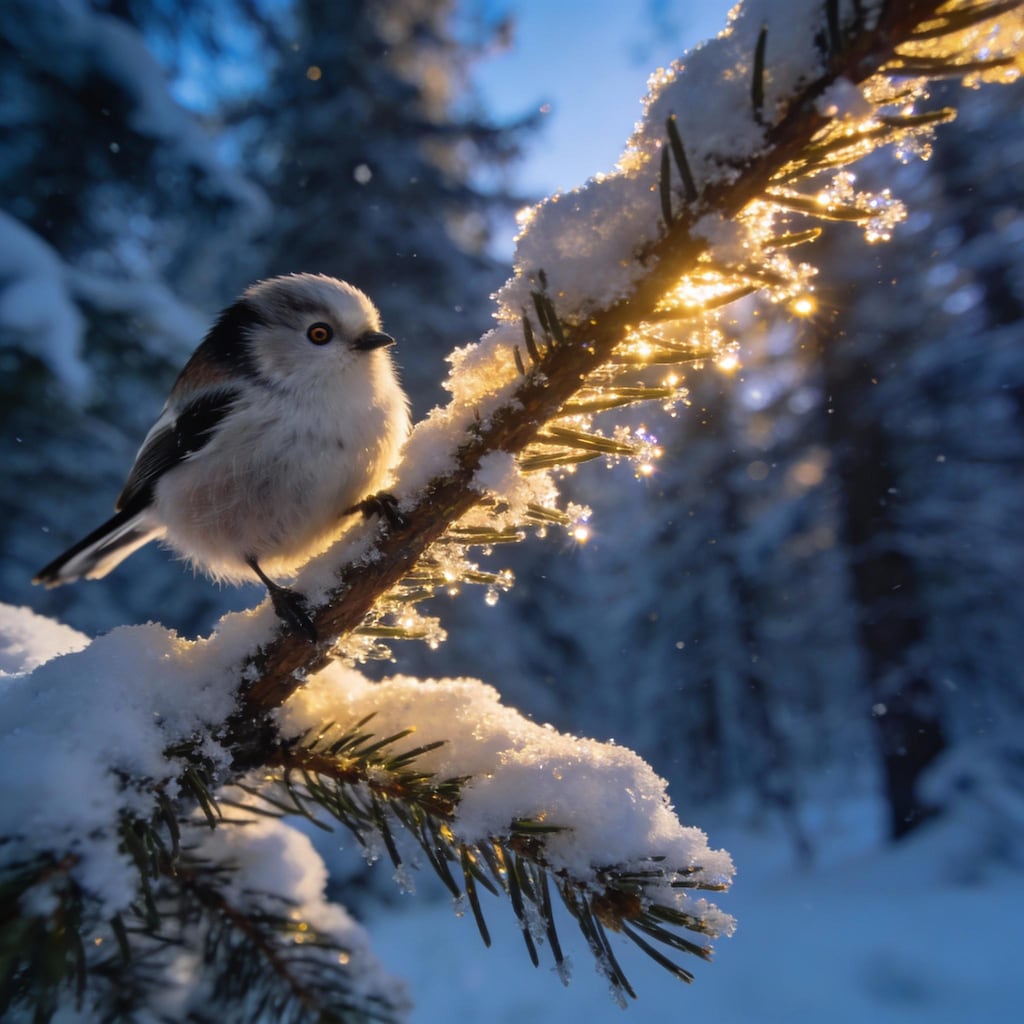 Icy Jewels and the Long-Tailed Tit
